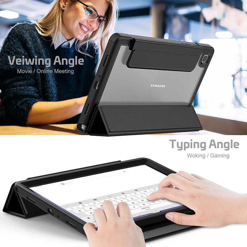 Rugged Trifold Folio Case Samsung Tab A7 Lite T220 8.7 inch - Black