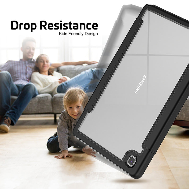 Rugged Trifold Folio Case Samsung Tab A7 Lite T220 8.7 inch - Black