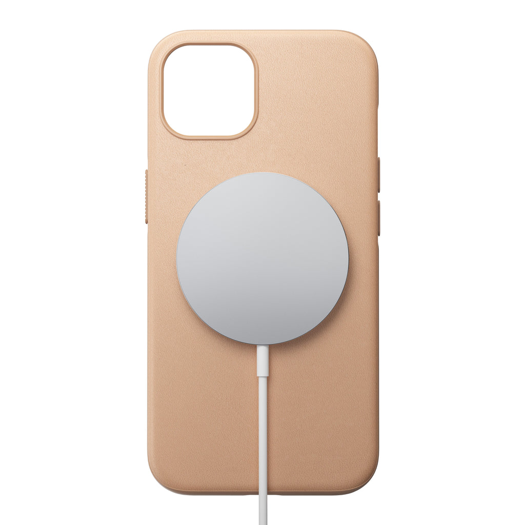Nomad Modern Leather Case w/ MagSafe For iPhone 13 - NATURAL - Mac Addict