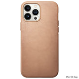 Nomad Modern Leather Case w/ MagSafe For iPhone 13 Pro Max - NATURAL - Mac Addict