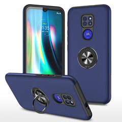 Rugged & Protective Armor Case Moto G9 Play & Ring Holder - Blue