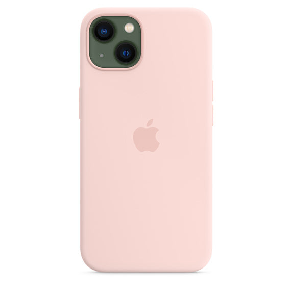 Apple Official Silicone Case with MagSafe for iPhone 13 Standard - Chalk Pink