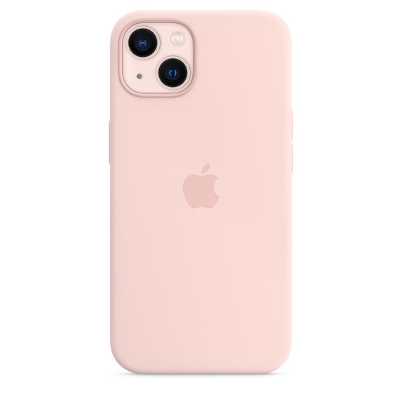 Apple Official Silicone Case with MagSafe for iPhone 13 Standard - Chalk Pink
