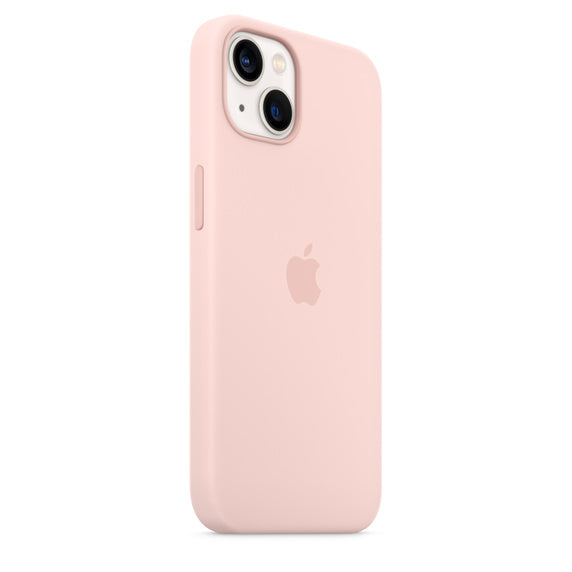 Apple Official Silicone Case with MagSafe for iPhone 13 Standard - Chalk Pink