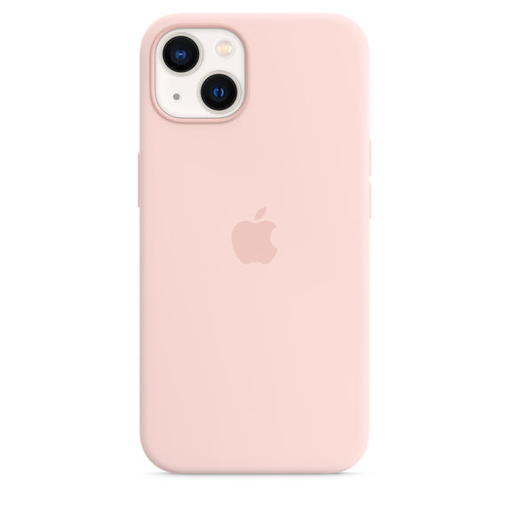 Apple Official Silicone Case with MagSafe for iPhone 13 Standard - Chalk Pink