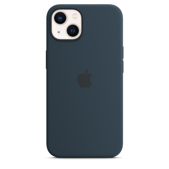 Apple Official Silicone Case with MagSafe for iPhone 13 Standard - Abyss Blue