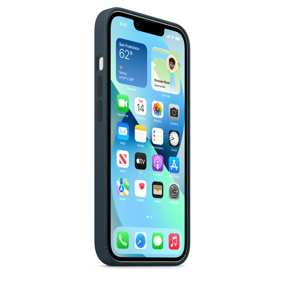 Apple Official Silicone Case with MagSafe for iPhone 13 Standard - Abyss Blue
