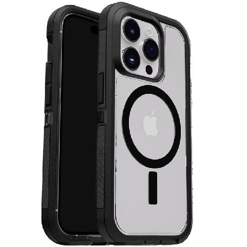 OtterBox Defender XT Clear MagSafe iPhone 15 Pro 6.1 Case Clear/Black