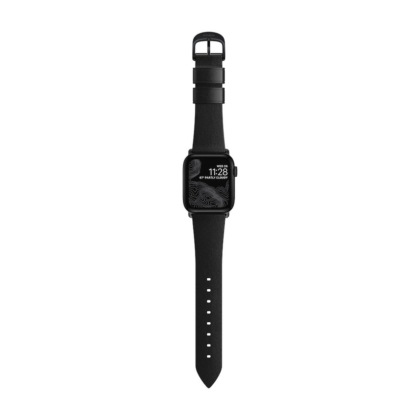 Modern Strap - Slim - Apple Watch 38/40mm - Natural - Black Hardware - Mac Addict