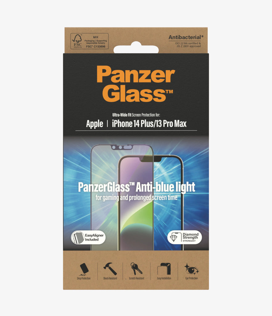 PanzerGlass Screen Guard Anti Bluelight iPhone 14 Plus 6.7 & 13 Pro Max