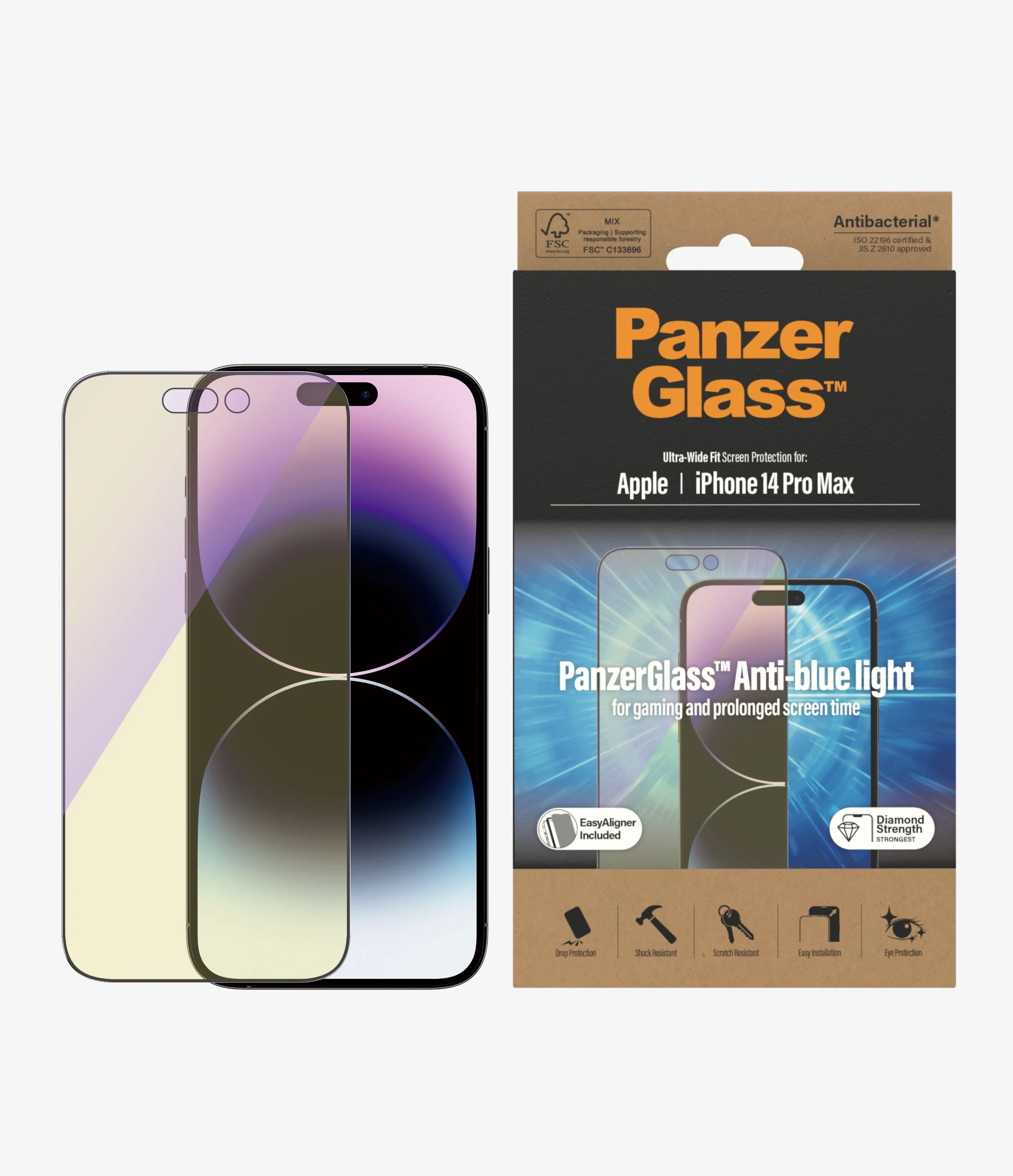 PanzerGlass Screen Guard Anti Bluelight iPhone 14 Pro Max 6.7