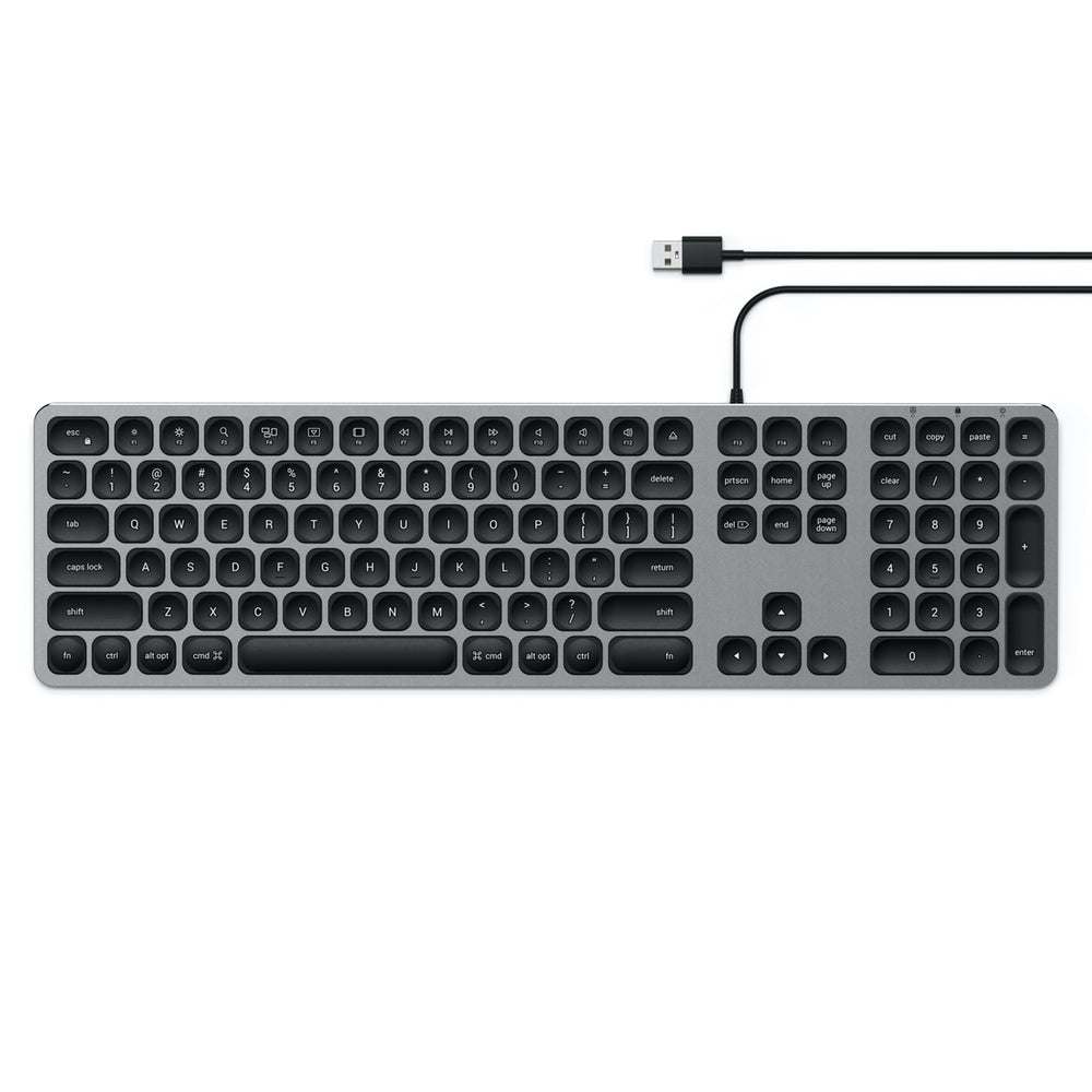 Satechi Aluminium Wired USB-A Keyboard (Grey)