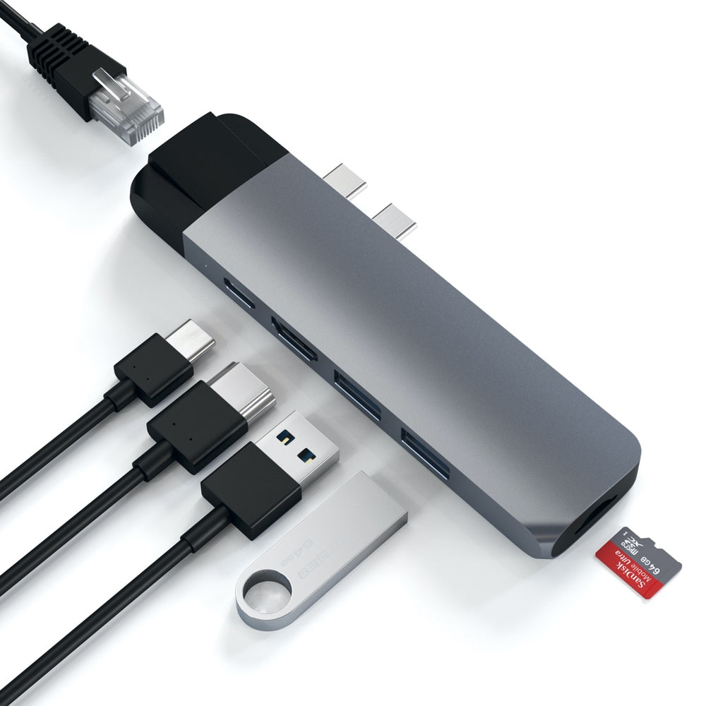 Satechi USB-C Pro Hub with Ethernet & 4K HDMI - Space Grey