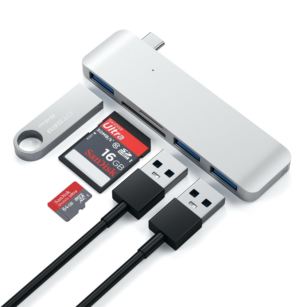 Satechi USB-C/USB 3.0 3-in-1 Combo Hub - Silver