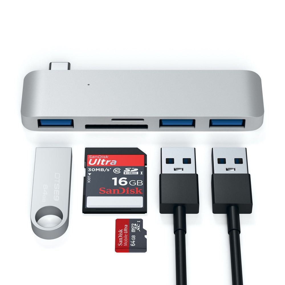 Satechi USB-C/USB 3.0 3-in-1 Combo Hub - Silver