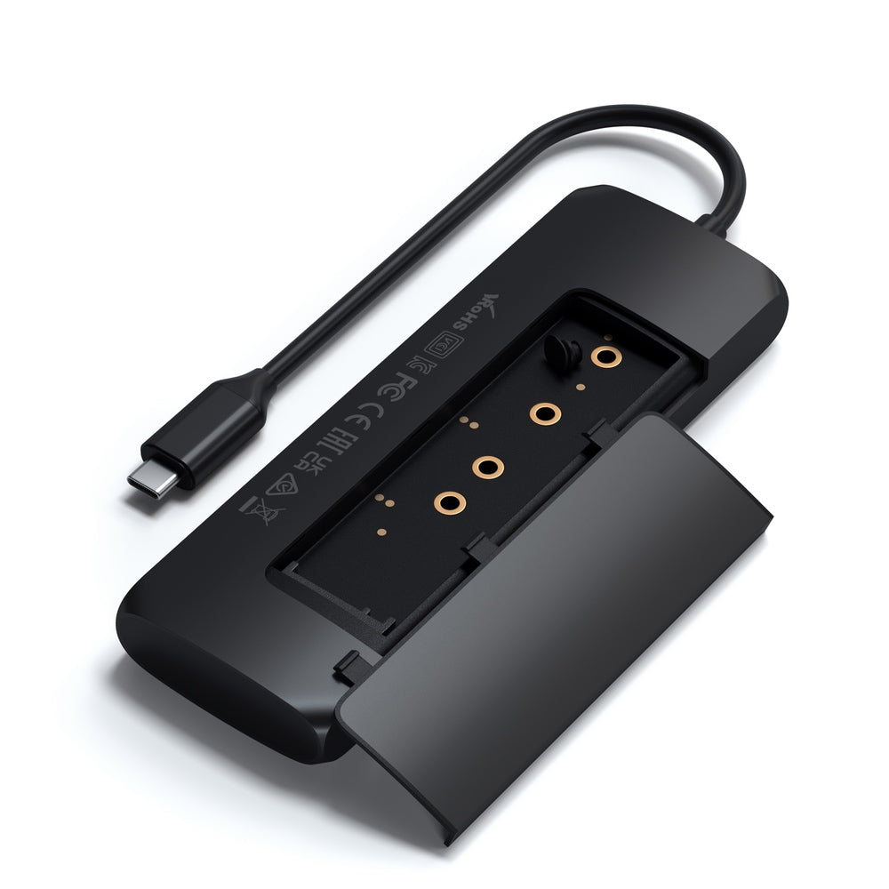 Satechi USB-C Hybrid Multiport Adapter with SSD Enclosure (Black)
