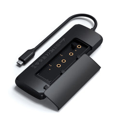 Satechi USB-C Hybrid Multiport Adapter with SSD Enclosure (Black)