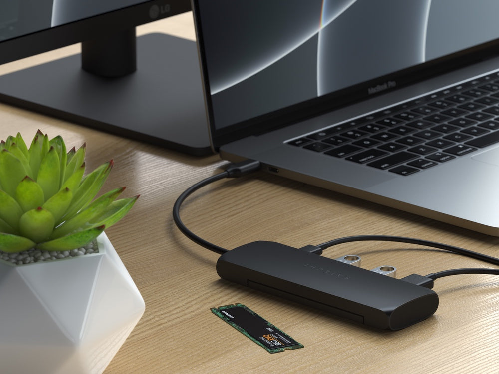 Satechi USB-C Hybrid Multiport Adapter with SSD Enclosure (Black)