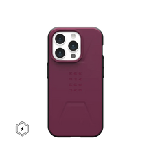 Load image into Gallery viewer, UAG Civilian MagSafe Rugged Slim Case iPhone 15 Pro Max 6.7 Bordeaux