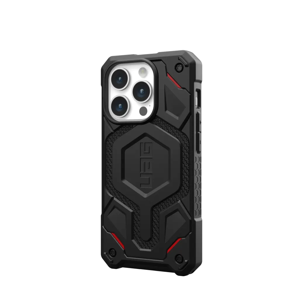 UAG Monarch Pro with ACTION BUTTON MagSafe Case iPhone 15 Pro Max 6.7 Kevlar Black