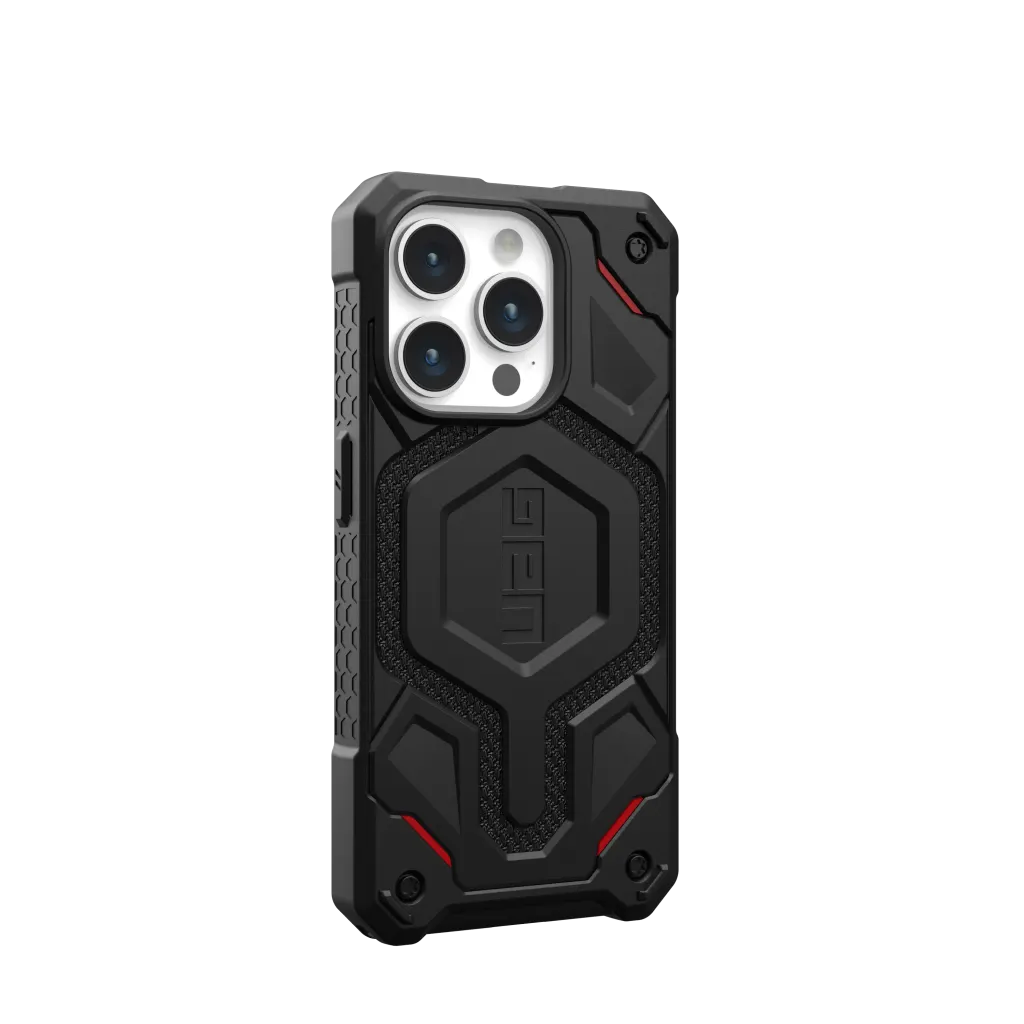 UAG Monarch Pro with ACTION BUTTON MagSafe Case iPhone 15 Pro Max 6.7 Kevlar Black