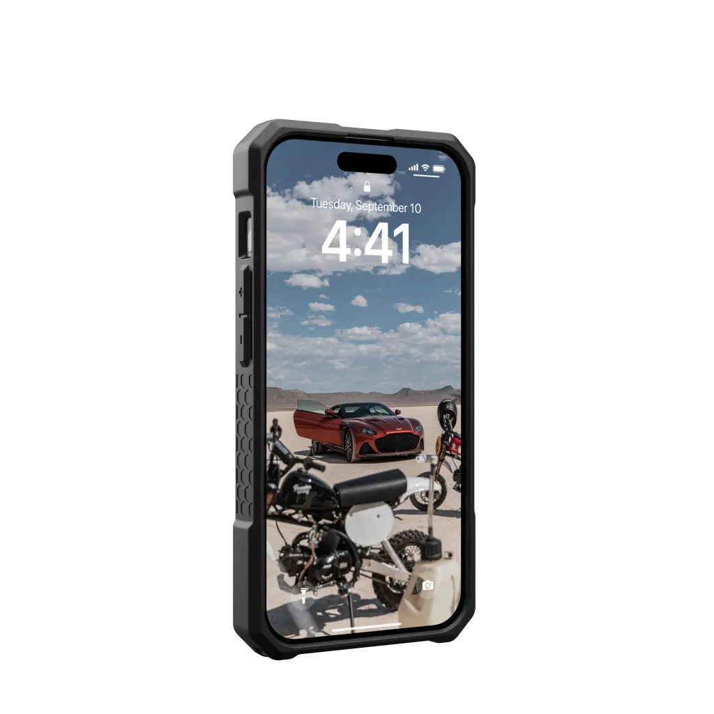 UAG Monarch Pro with ACTION BUTTON MagSafe Case iPhone 15 Pro Max 6.7 Kevlar Black