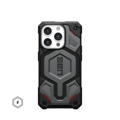 UAG Monarch Pro Rugged MagSafe Case iPhone 15 Pro Max 6.7 Kevlar Silver
