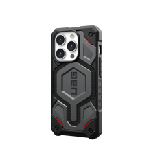 Load image into Gallery viewer, UAG Monarch Pro Rugged MagSafe Case iPhone 15 Pro Max 6.7 Kevlar Silver
