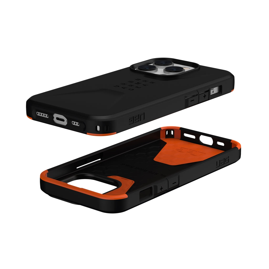 UAG Civilian Rugged Slim Case iPhone 14 Pro Max 6.7 Black
