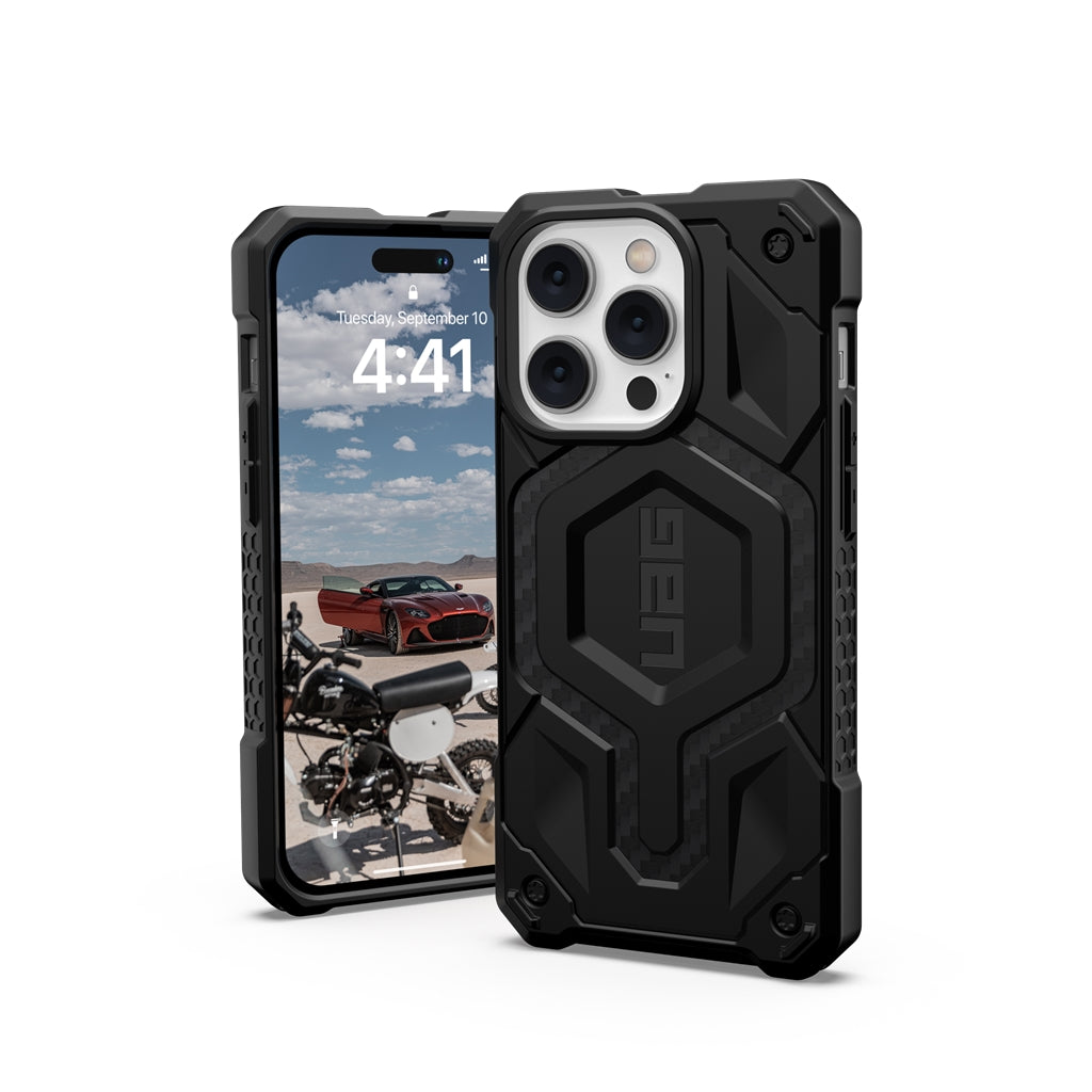 UAG Monarch Pro Rugged MagSafe Case iPhone 14 Pro 6.1 Carbon Fiber