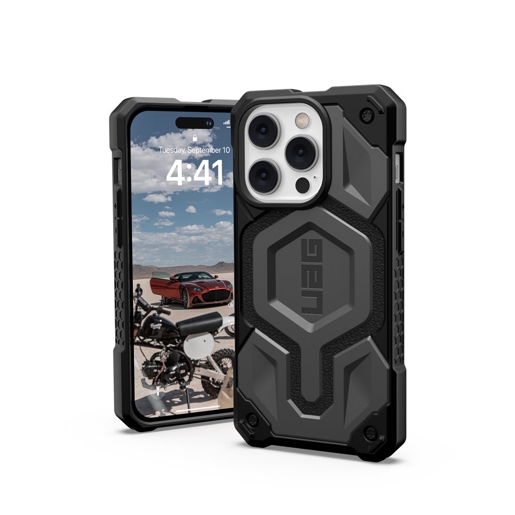 UAG Monarch Pro Rugged MagSafe Case iPhone 14 Pro Max 6.7 Silver