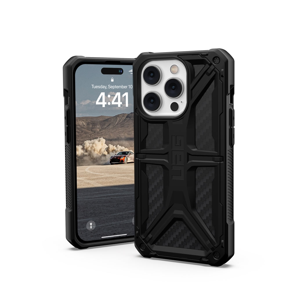 UAG Monarch Rugged Tough Case iPhone 14 Pro 6.1 Carbon Fiber