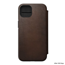 Load image into Gallery viewer, Nomad Modern Leather Folio w/ MagSafe For iPhone 13 - RUSTIC BROWN - Mac Addict