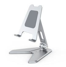 Load image into Gallery viewer, Aluminium Foldable Mobile &amp; Tablet Stand Strong &amp; Light weight - (Medium size) Silver 1