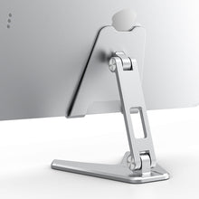 Load image into Gallery viewer, Aluminium Foldable Mobile &amp; Tablet Stand Strong &amp; Light weight - (Medium size) Silver 7