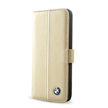 Load image into Gallery viewer, BMW Genuine Leather Wallet Case for Apple iPhone 5 - Cream 1