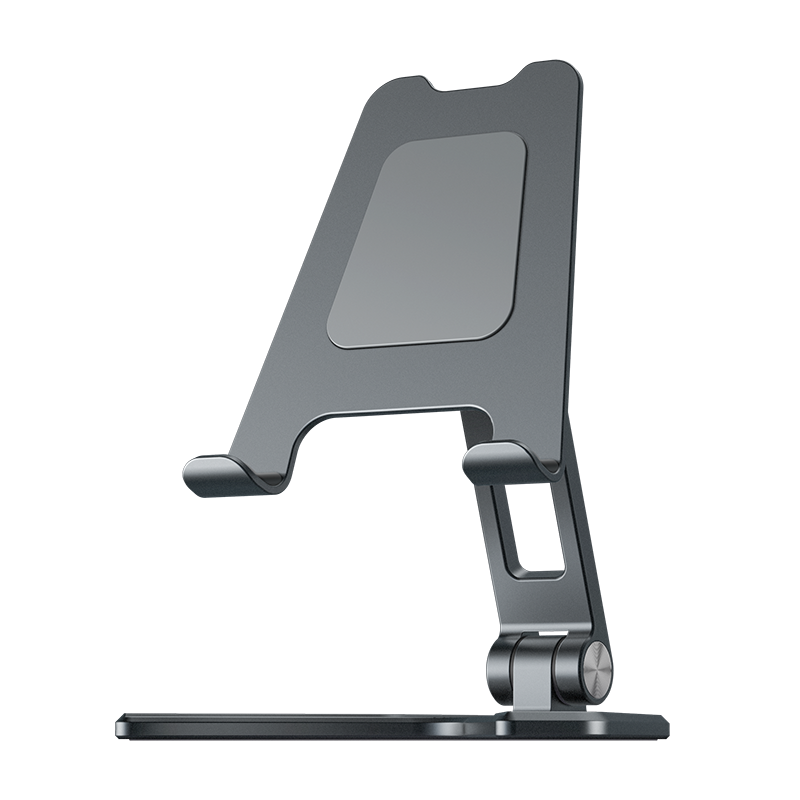 Aluminium Foldable Mobile & Tablet Stand Strong & Light weight - (Medium size) Grey