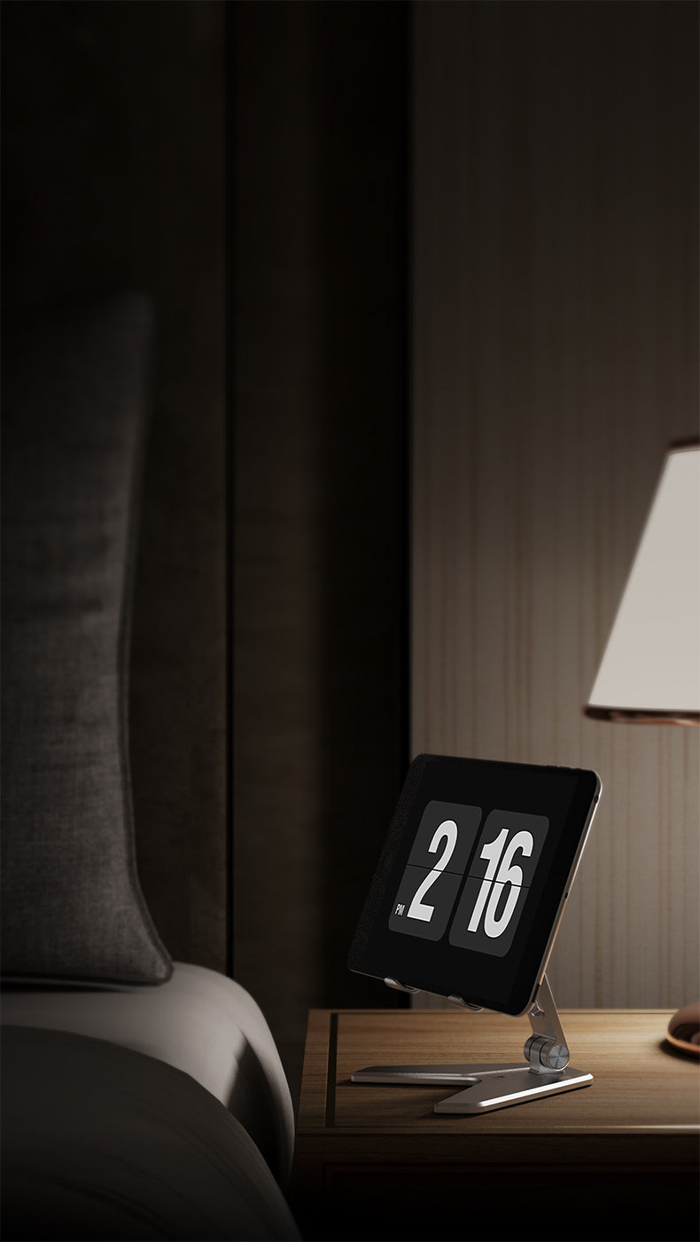 Aluminium Foldable Mobile & Tablet Stand Strong & Light weight - (Medium size) Grey