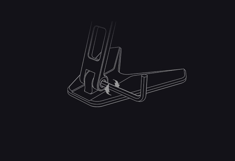 Aluminium Foldable Mobile & Tablet Stand Strong & Light weight - (Medium size) Grey