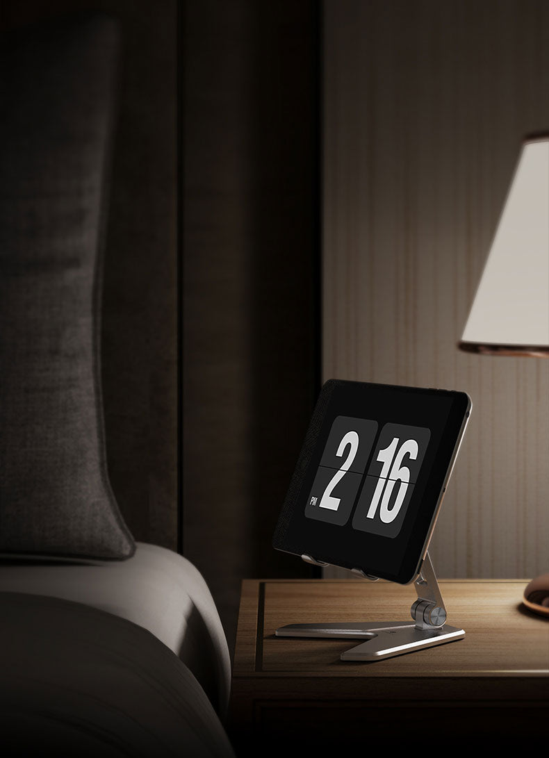 Aluminium Foldable Mobile & Tablet Stand Strong & Light weight - (Medium size) Silver 2