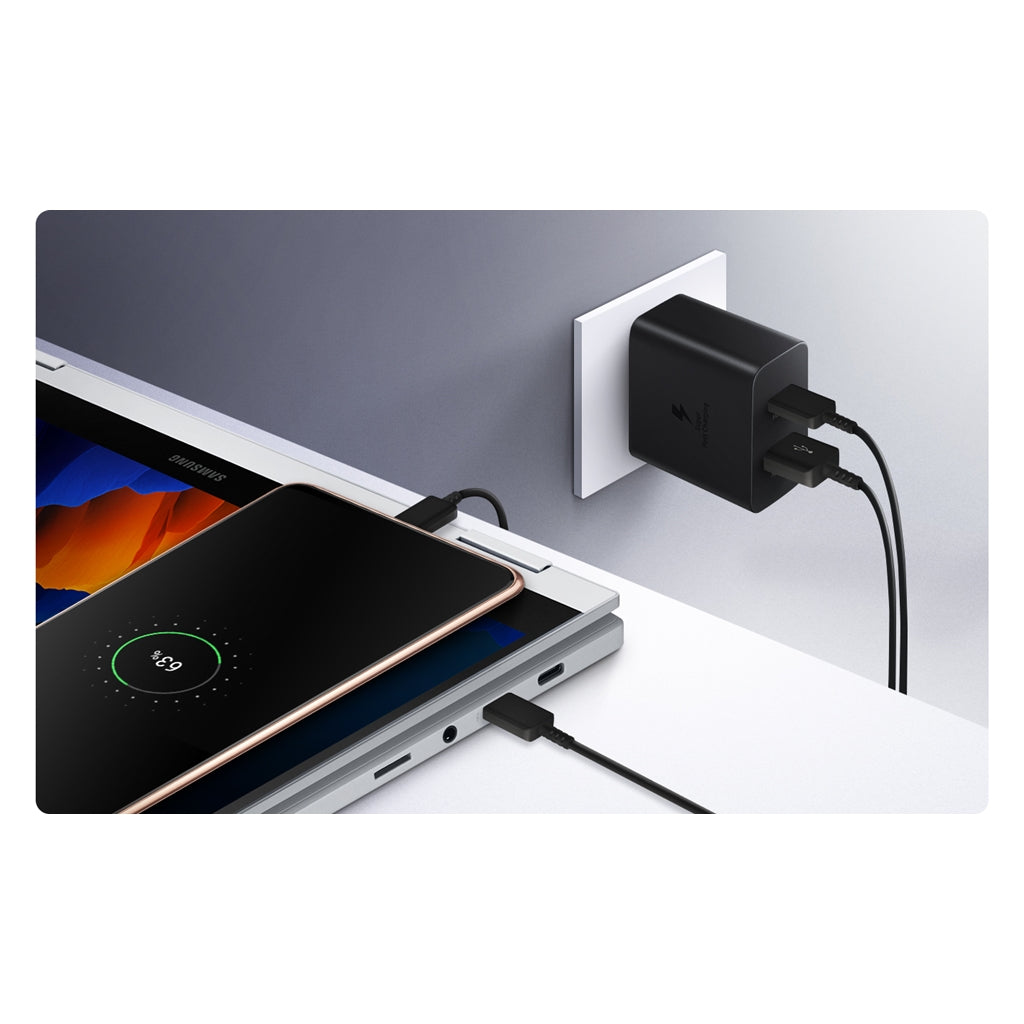 Samsung Wall Charger (AU) Fast Charger 35W Adapter Duo_TA220 USB-C & USB-A