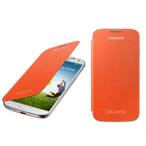 Genuine Samsung Flip Cover Samsung Galaxy S 4 IV S4 GT-i9500 Orange1