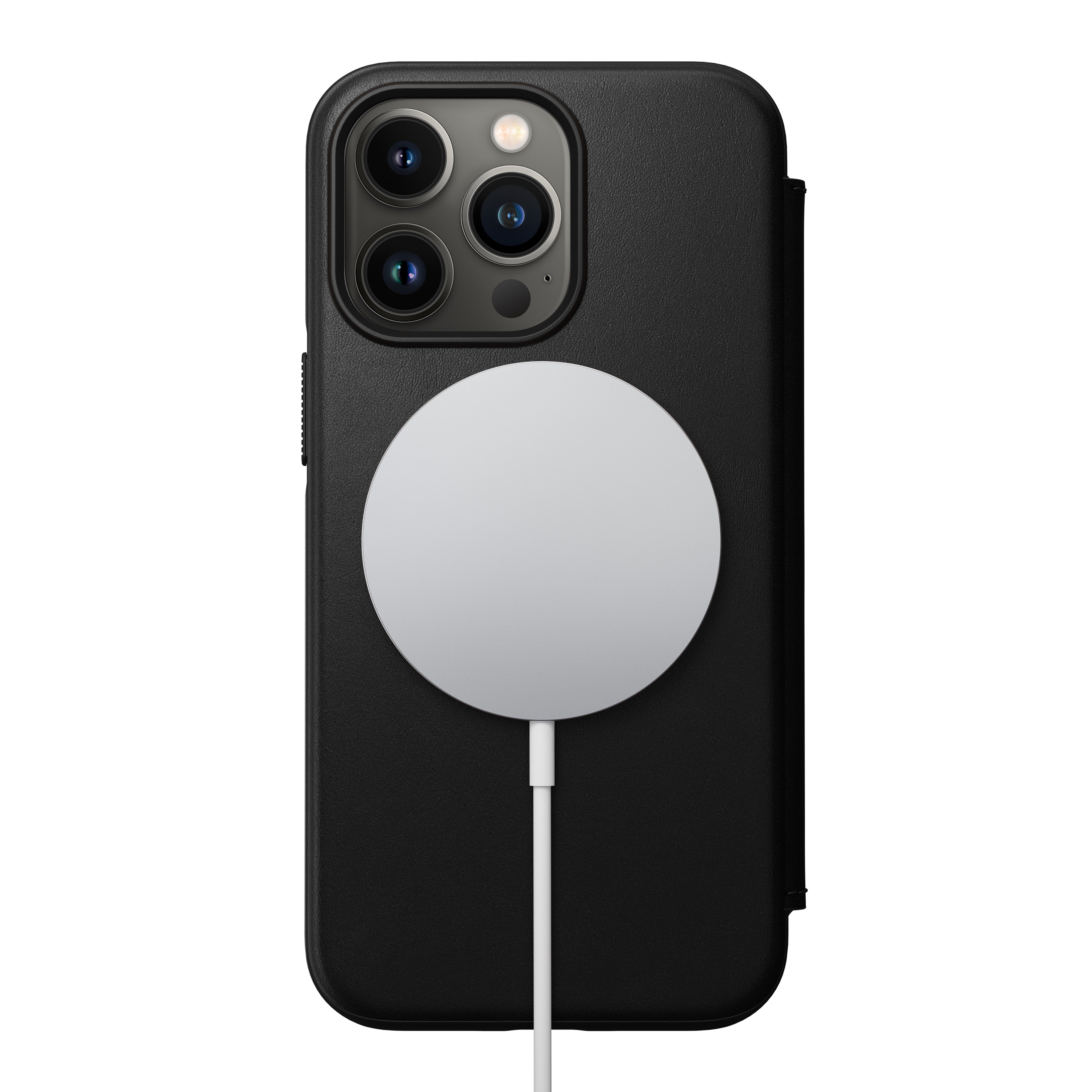 Nomad Modern Leather Folio w/ MagSafe For iPhone 13 Pro - BLACK - Mac Addict