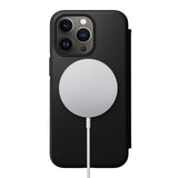 Nomad Modern Leather Folio w/ MagSafe For iPhone 13 Pro - BLACK - Mac Addict