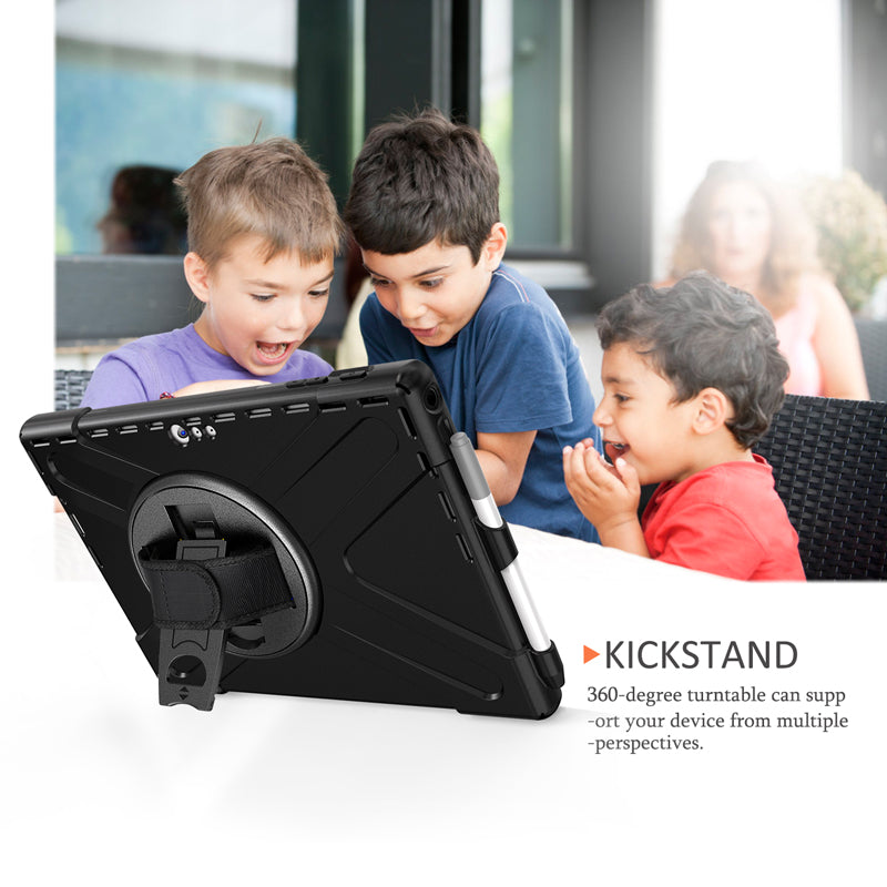 Rugged Case Hand & Shoulder Strap Microsoft Surface Pro 7+ / 7 / 6 / 5 / 4 - Black