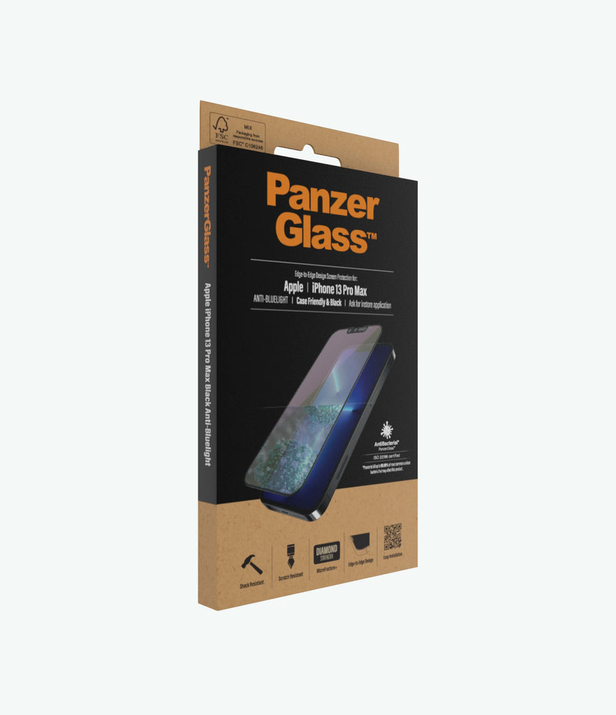 PanzerGlass Screen Guard iPhone 13 Pro Max 6.7 Anti Bluelight Black Frame