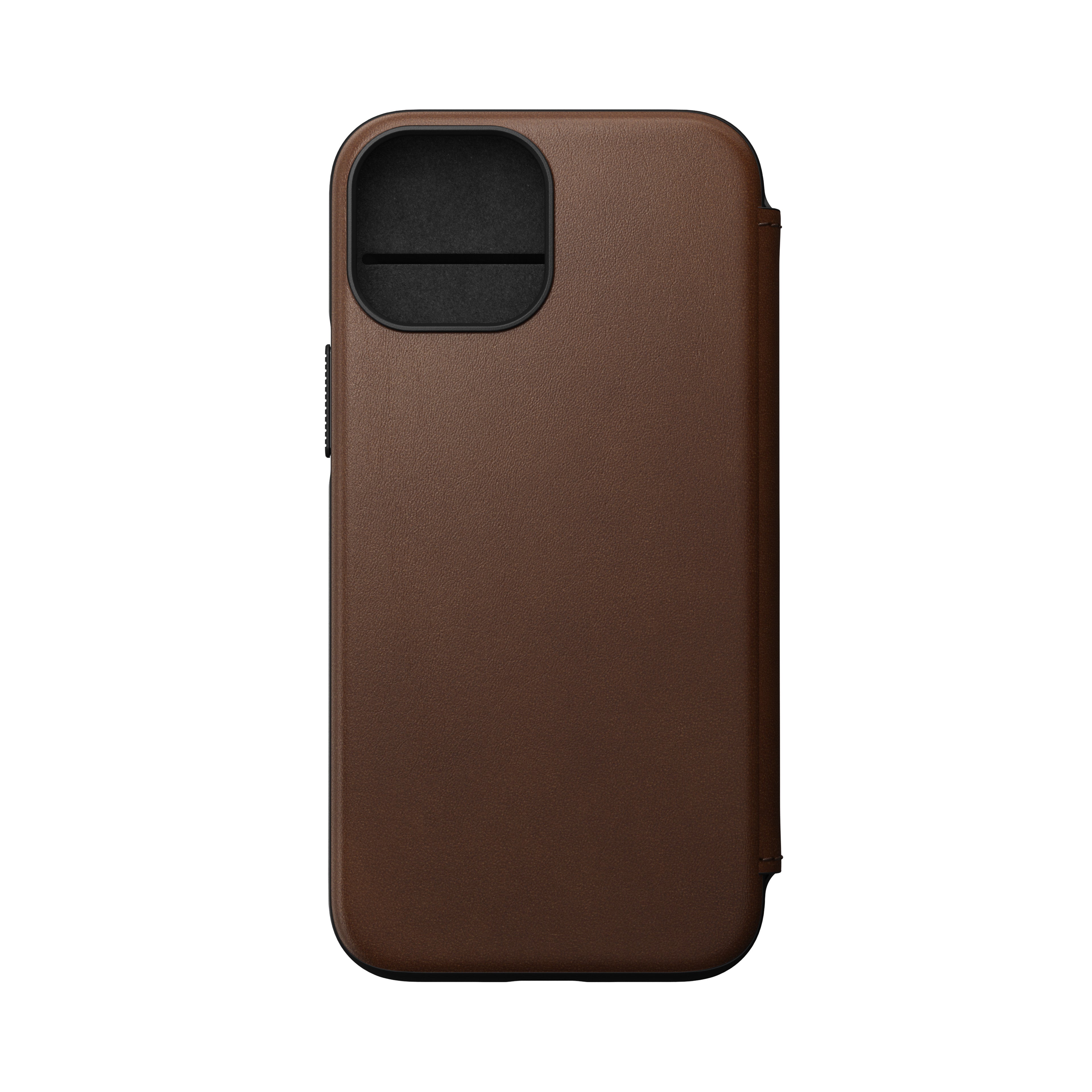 Nomad Modern Leather Folio w/ MagSafe For iPhone 13 mini - RUSTIC BROWN - Mac Addict