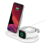 Belkin Boost Charge 3 in 1  Wireless Charging Dock for iPhone + Apple Watch + Airpods - White