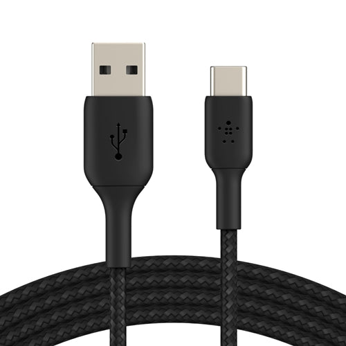 Belkin Braided Nylon Boost Charge Cable USB-C to USB-A 3M Cable Black 1