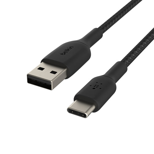 Belkin Braided Nylon Boost Charge Cable USB-C to USB-A 3M Cable Black 3